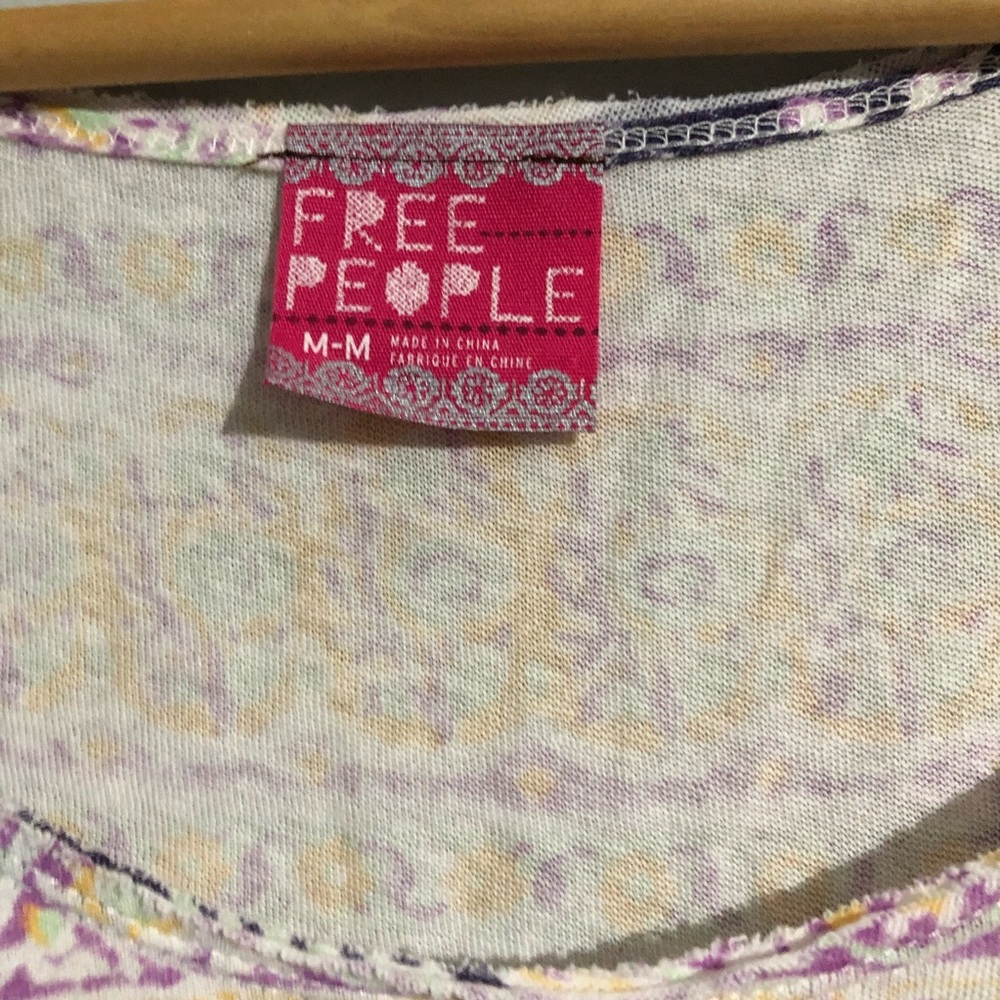 Free People Patterned Long Sleeve Tee E - image 3